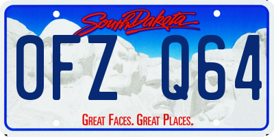 SD license plate 0FZQ64