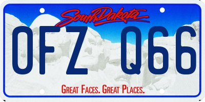SD license plate 0FZQ66