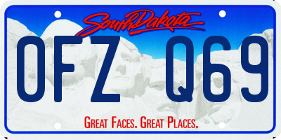 SD license plate 0FZQ69