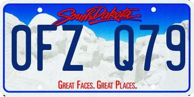 SD license plate 0FZQ79