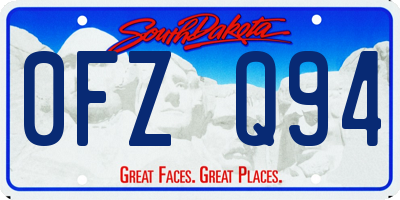 SD license plate 0FZQ94