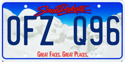 SD license plate 0FZQ96