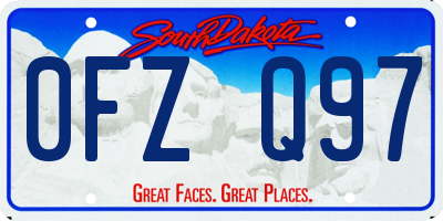 SD license plate 0FZQ97
