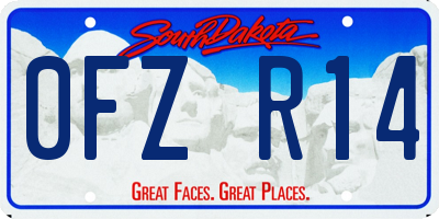 SD license plate 0FZR14