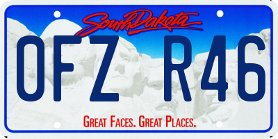 SD license plate 0FZR46