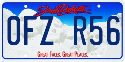 SD license plate 0FZR56