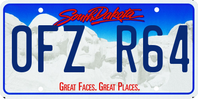 SD license plate 0FZR64