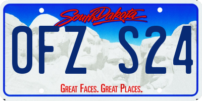 SD license plate 0FZS24