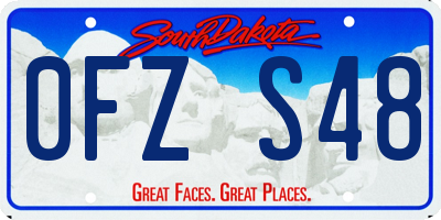 SD license plate 0FZS48