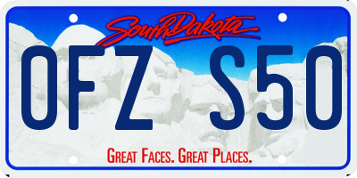 SD license plate 0FZS50