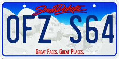 SD license plate 0FZS64