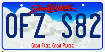 SD license plate 0FZS82