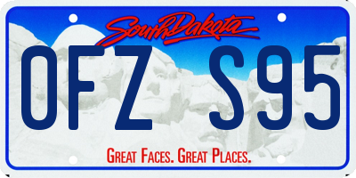SD license plate 0FZS95