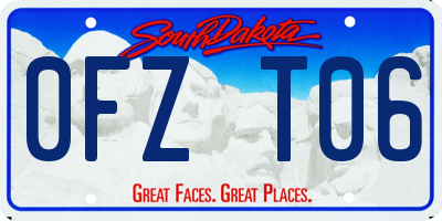 SD license plate 0FZT06