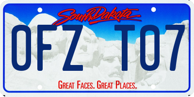 SD license plate 0FZT07