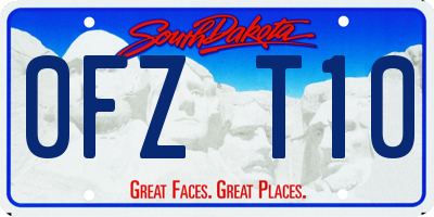 SD license plate 0FZT10