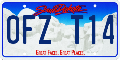 SD license plate 0FZT14