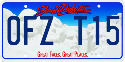 SD license plate 0FZT15