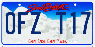 SD license plate 0FZT17