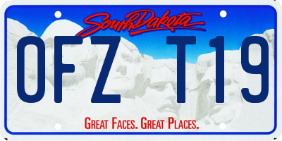 SD license plate 0FZT19