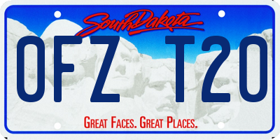 SD license plate 0FZT20