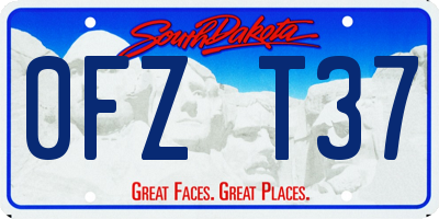 SD license plate 0FZT37