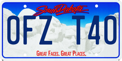 SD license plate 0FZT40