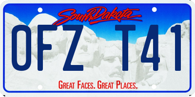 SD license plate 0FZT41