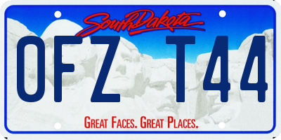 SD license plate 0FZT44