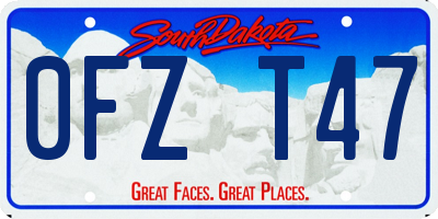 SD license plate 0FZT47