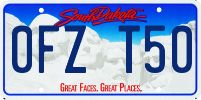 SD license plate 0FZT50