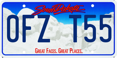 SD license plate 0FZT55