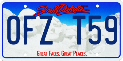 SD license plate 0FZT59