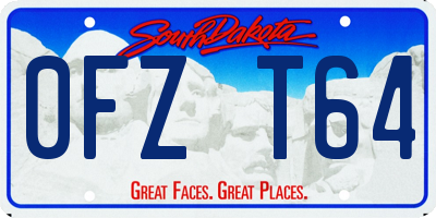 SD license plate 0FZT64