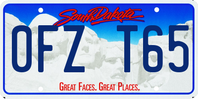 SD license plate 0FZT65