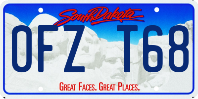 SD license plate 0FZT68