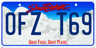 SD license plate 0FZT69