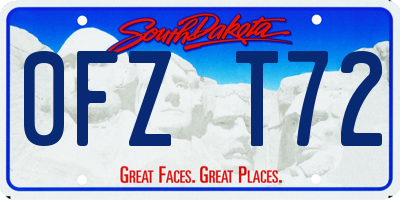 SD license plate 0FZT72