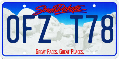 SD license plate 0FZT78