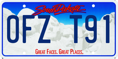 SD license plate 0FZT91