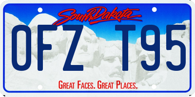 SD license plate 0FZT95