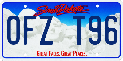 SD license plate 0FZT96