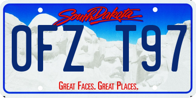 SD license plate 0FZT97