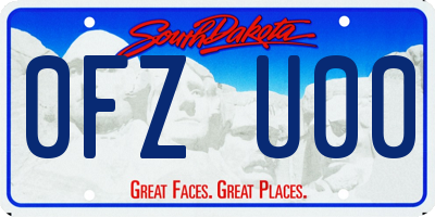 SD license plate 0FZU00