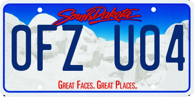 SD license plate 0FZU04