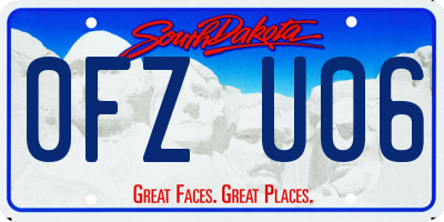 SD license plate 0FZU06