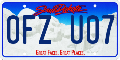 SD license plate 0FZU07