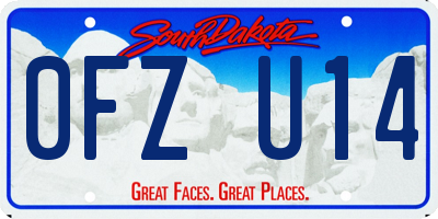 SD license plate 0FZU14