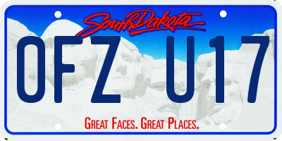 SD license plate 0FZU17