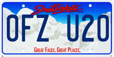 SD license plate 0FZU20